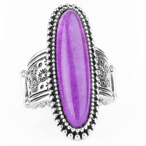 Ultra Luminary - Purple Stretchy Band Ring